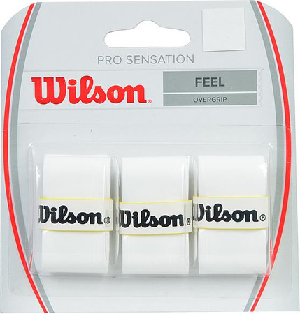 Owijka Wilson Pro Sensation Feel Overgrip 3 sztuki biała WRZ4010WH