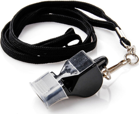 Gwizdek Meteor Wolf Plus z silikonowym ustnikiem czarny 38511