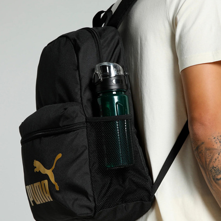 Plecak sportowy szkolny miejski Puma Phase czarno-złoty 91164 03