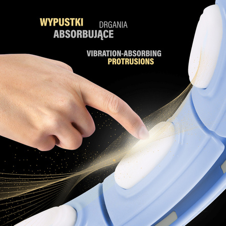 Hula hop z magnesem i obciążnikiem licznik HMS hhm15 niebieskie