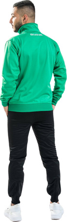 Dres treningowy piłkarski komplet bluza spodnie Givova Tuta Givova One zielono-czarny TT012 1310