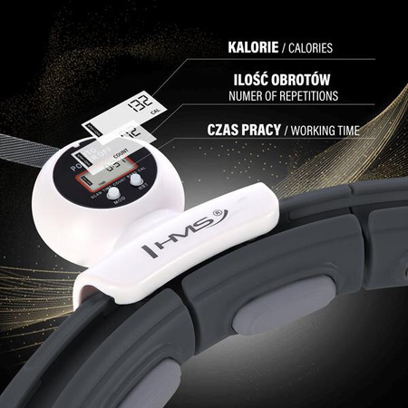 Zestaw hula hop magnetyczny pas wyszczuplający z licznikiem HMS