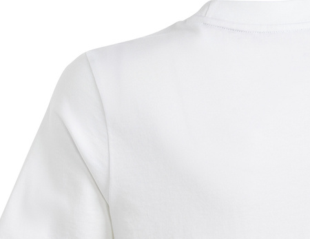 Koszulka dla dzieci adidas Essentials Small Logo Cotton Tee biała IB4093