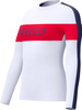 Damska Koszulka Z Długim Rękawem Ls Swim Top  poppy red/patriot blue rozmiar XS