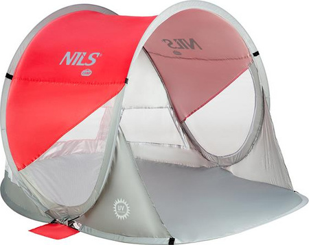 Namiot plażowy samorozkładający Nils Camp NC3142 czerwono-szary