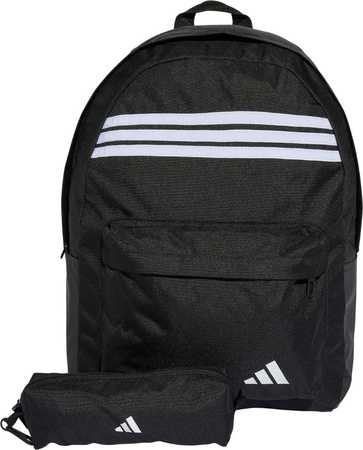 Plecak sportowy szkolny miejski adidas Classic 3-Stripes Horizontal czarny JZ3321