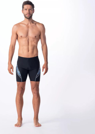 Męskie bokserki kąpielowe Aquawave BARID black/blue curacao logo rozmiar XXL