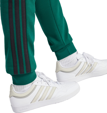 Spodnie męskie adidas Essential 3-Stripes French Terry zielone JD1879