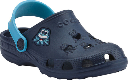 Chodaki sandały klapki dla dzieci Coqui Little Frog granatowo-niebieskie 8701-100-2118A