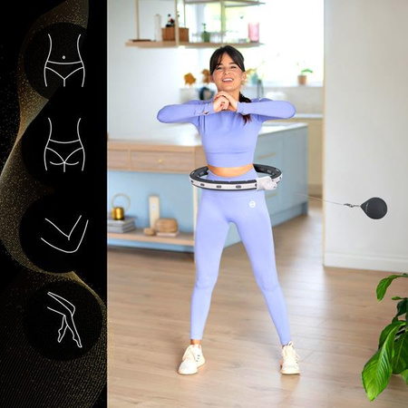 Hula hop z magnesem i obciążnikiem licznik koło HMS hhm15 czarne