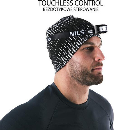 Czołówka latarka lampka na głowe mocna wodoodporna led 180 lm Nils camp NC0006 czarna