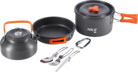 Zestaw naczyń kempingowych turystycznych Nils camp nc1782