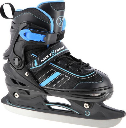 Łyżworolki z wym. pł. hokejową Nils Extreme nh18191 2w1 czarno-niebieski rozm.l(39-43)