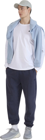 Koszulka męska 4F Longsleeve M432 biała 4FWMM00TLONM432 10S