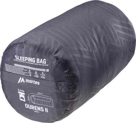 Śpiwór turystyczny kempingowy Martes Ourens II wymiary 220 x 75 cm