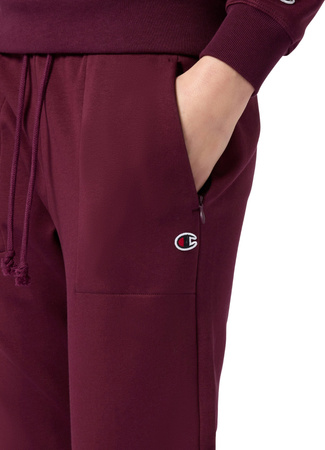 Spodnie damskie dresowe Champion Slim Pants bordowe 118041 RS522