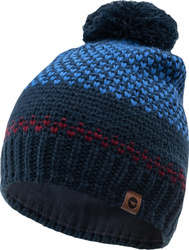 Czapka zimowa ciepła  Hi-tec Hervin granatowo-niebiesko-czerwona