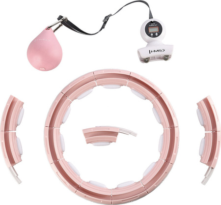 Hula hop pink z magnesem i obciążnikiem licznik HMS hhm15