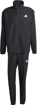 Dres męski adidas Sportswear Basic 3-Stripes Woven TT Track Suits czarny JI8849