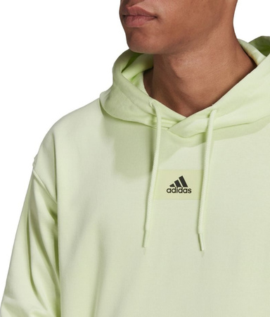 Bluza męska adidas Essentials FeelVivid Cotton Hoodie zielona HE4359
