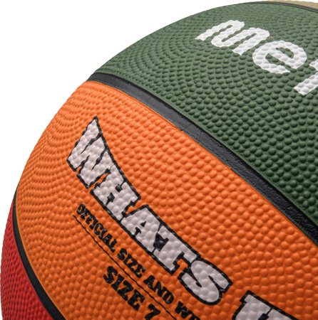 Piłka do koszykówki koszykowa Meteor What's Up zielono-pomarańczowa 16800