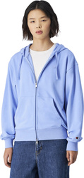 Bluza damska Champion Full Zip Hoodie Sweatshirt błękitna 117787 BS186