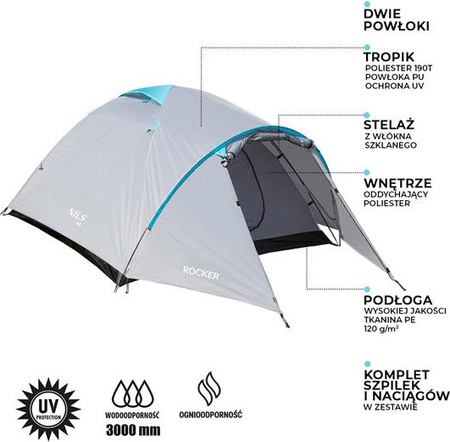 Namiot kempingowy rocker Nils camp nc6013
