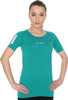 Koszulka damska Brubeck Athletic lazurowa zieleń SS11080