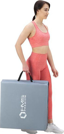 Materac gimnastyczny składany Hms Premium MGS02 1800x600 mm szary