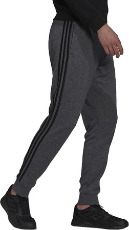 Spodnie męskie adidas Essentials French Terry Tapered Cuff 3-Stripes Pants szare H12256