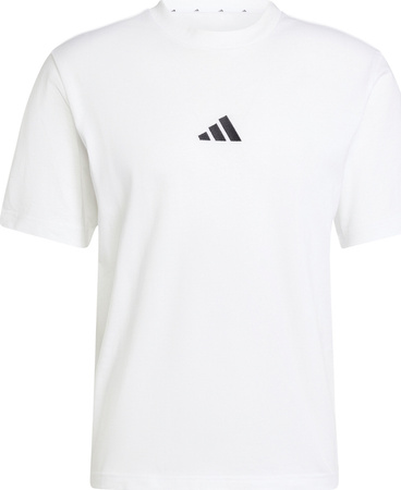 Koszulka męska adidas Essentials Small Logo Single Jersey biała JF1092