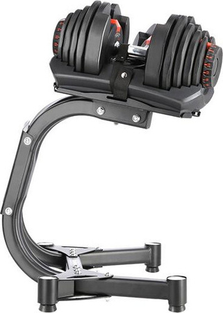 Zestaw stojak hantle powlekane gumowane regulowane HMS