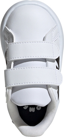 Buty dla dzieci adidas Grand Court 2.0 biało-czarne ID5271