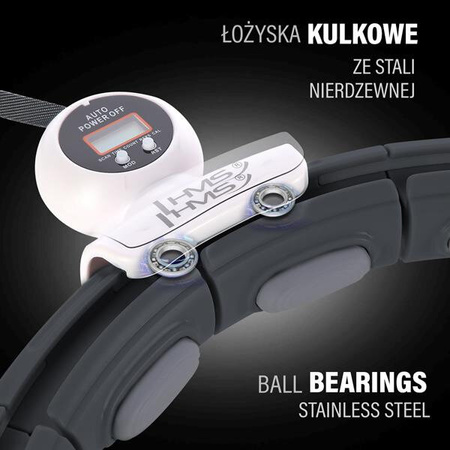 Zestaw hula hop magnetyczny pas wyszczuplający z licznikiem HMS