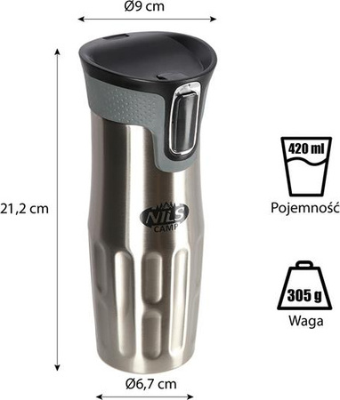 Kubek termiczny Nils Camp NCC06 srebrny