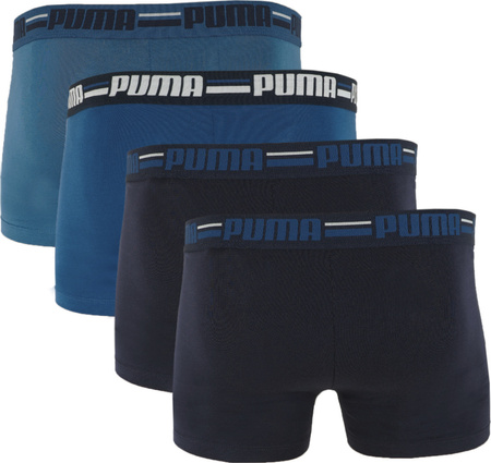 Bokserki męskie Puma Brand Elastic 4pak granatowe/niebieskie 938197 02