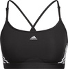 Stanik sportowy adidas Aeroreact Training Light-Support 3-Stripes Bra czarny HC7862
