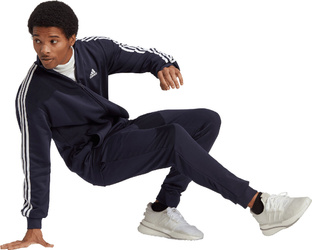 Dres męski adidas Basic 3-Stripes French Terry granatowy IC6765
