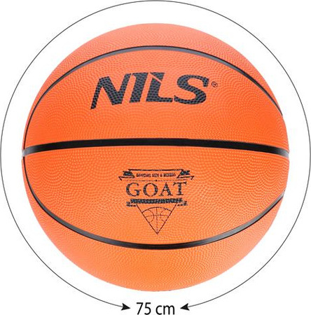 Piłka do koszykówki pomarańczowa goat Nils npk272 rozmiar 7