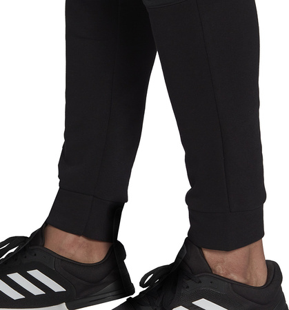 Spodnie męskie adidas Essentials BrandLove French Terry czarne HK0384