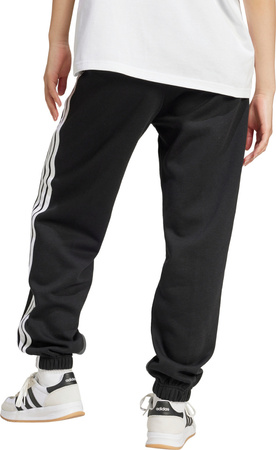 Spodnie damskie adidas Essentials 3-Stripes Fleece Loose-Fit czarne JE1276