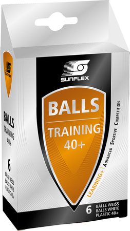 Piłeczki do tenisa stołowego ping ponga Sunflex Training białe 6 szt. 20605