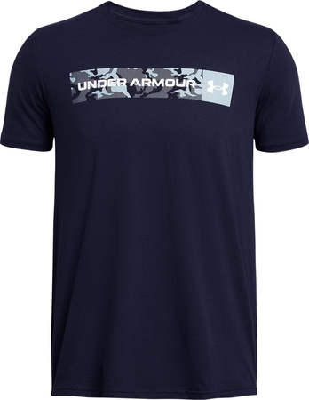 Koszulka męska Under Armour Camo Chest Stripe granatowa 1376830 410