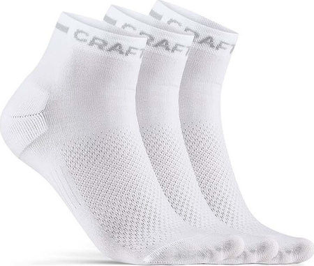 Skarpety za kostkę Craft Core Dry MID 3 pary białe rozmiar 40/42