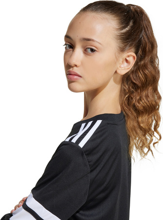 Koszulka dla dzieci adidas Squadra 25 Long Sleeve Jersey czarno-biała JJ0047