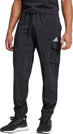 Spodnie męskie adidas Essentials Small Logo Cargo czarne JF3538