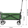 Wózek turystyczny kempingowy plażowy składany Nils Camp NC1602 zielony 75x46cm