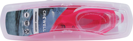 Okularki pływackie dla dzieci Crowell GS16 Coral różowo-białe