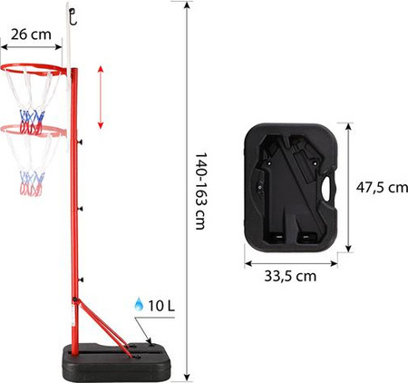 Kosz do koszykówki regulowany wolnostojący Nils zdk881g