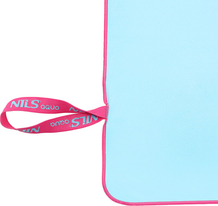 Ręcznik turystyczny z mikrofibry szybkoschnący Nils Aqua NAR13 jasnoniebieski 200x90 cm